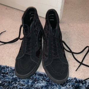 velvet high top vans